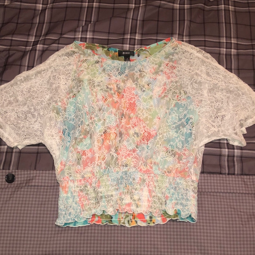 Small floral lace top